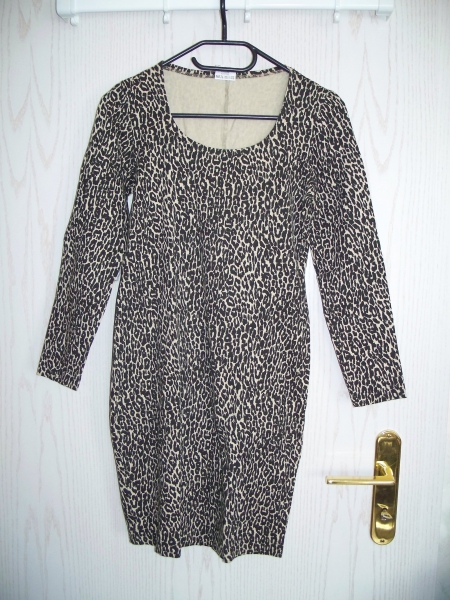 VINTAGE// 80er-Leo-Kleid Bodycon Gr. 36