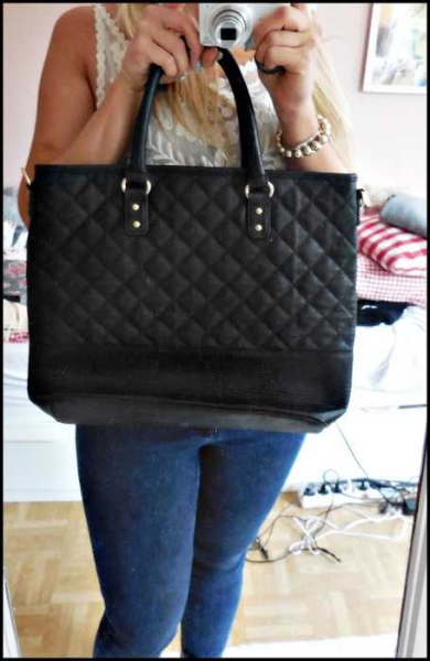 Schwarze Steppmuster Tasche SIX neu sexy edel süß hübsch