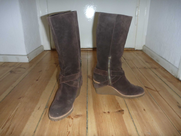 ASH - Stiefel - braun - Wildleder - Keilabsatz - Gr.41