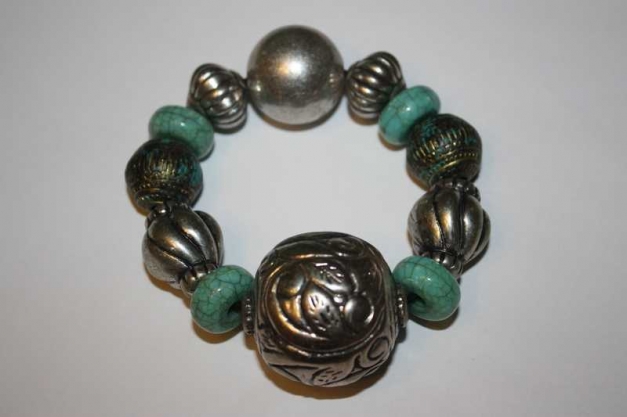 wunderschönes, silber-türkises Armband