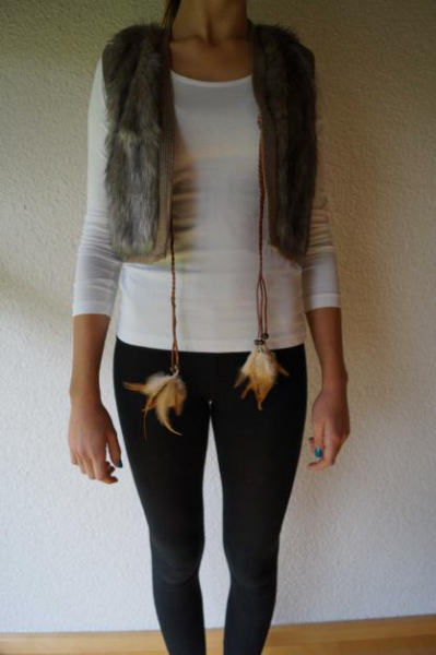 Fellweste im Indianerstyle