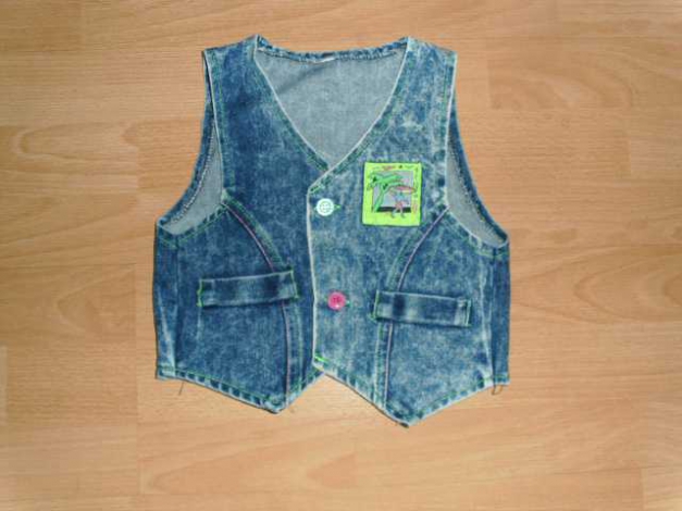 Jeansweste, Wash-out-Optik, Gr. 104 