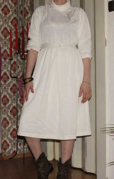 Kleid, mit Kragen, Unterrock, Gr. 40, Retro 50s Look