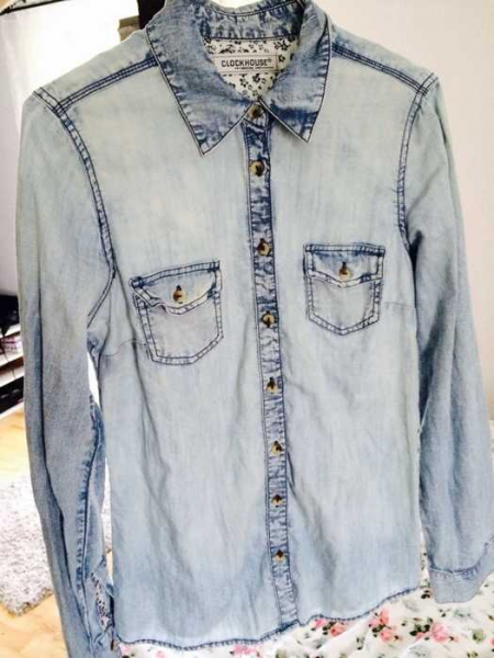 Jeans Hemd Bluse used Vintage Hipster Blogger