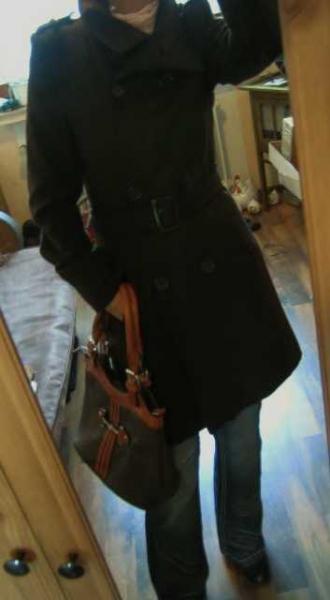 Mantel dunkelbraun Trench / Pimkie 