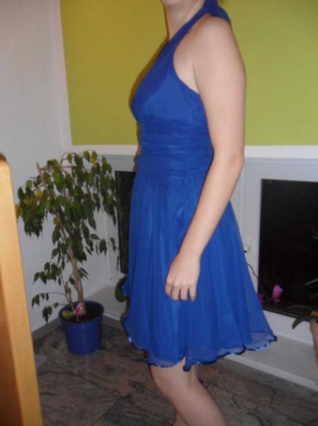 Neckholder Kleid blau