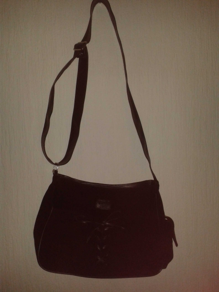 Cord Handtasche, Corsagen-Optik