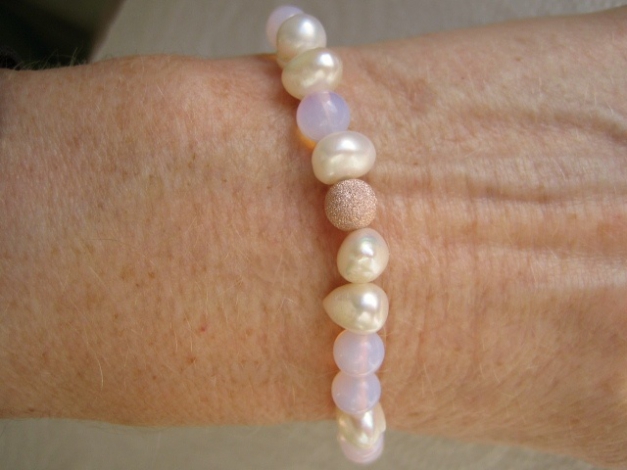 Perlen Schmuck-Set Rosegold