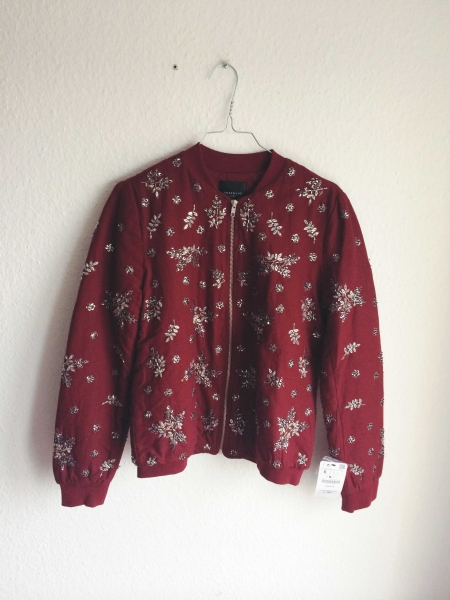 Bomberjacke mit Perlen Zara *NEU* 