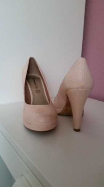 Tamaris rosa Schlangenoptik Pumps