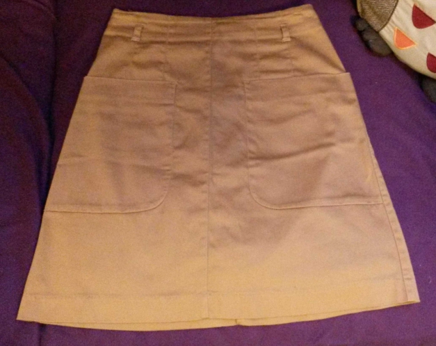 Schicker Caramel Brauner Rock mit Taschen