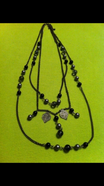 3 Reiher mit Perlen und Anhänger