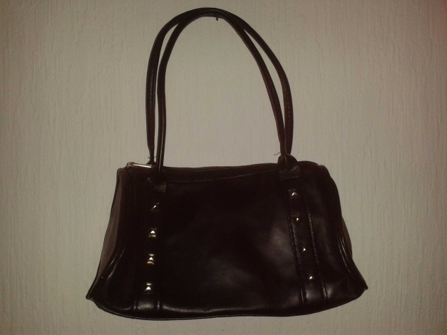 Handtasche / Bowling Bag mit Nieten