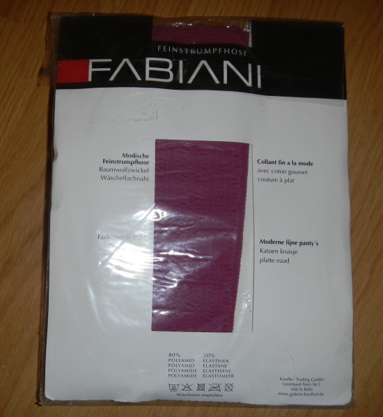 Rosa Feinstrumpfhose mit Muster