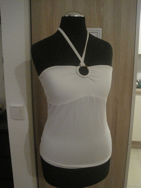 weißes Sommertop Neckholder