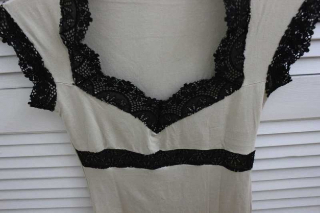 Spitzenshirt XS 34 36 Oberteil mit Spitze ausgefallen