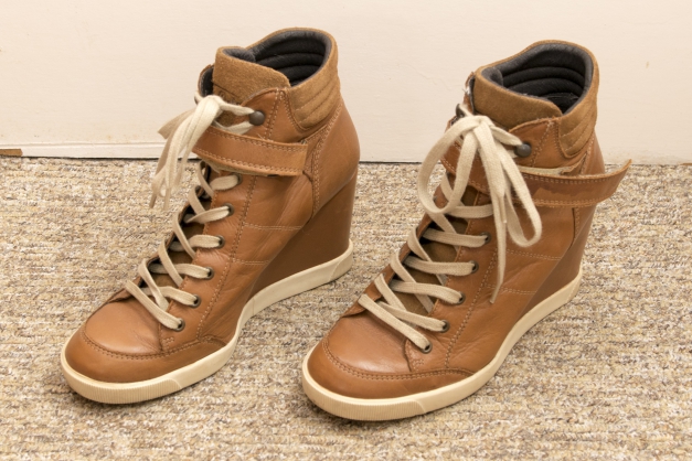 Cognac-braune Buffalo Wedges