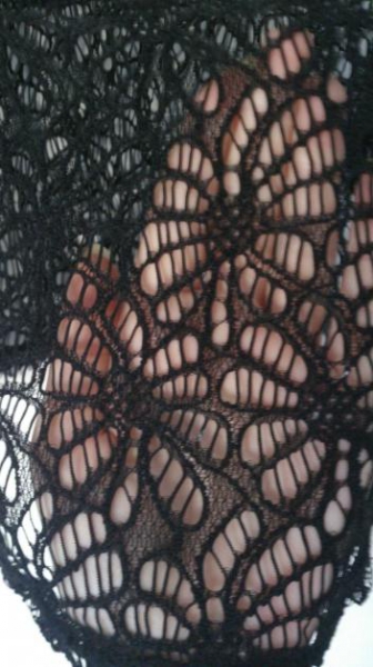 Spitze Netz Oberteil bauchfrei S blogger crop top