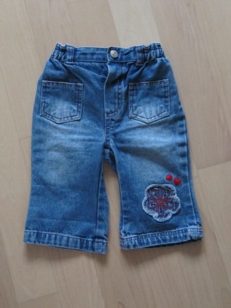 Süße Mädchen Jeans used look Gr. 68