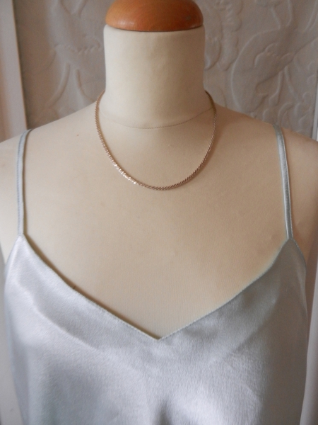 Negliglé Unterkleid Satin Vintage Kleid Burlesque Boho Nachthemd blau BERLIN