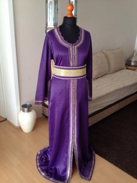 Marokkanischer Dfin mit Gürtel, Jellaba, Takschita, Abaya, Kaftan