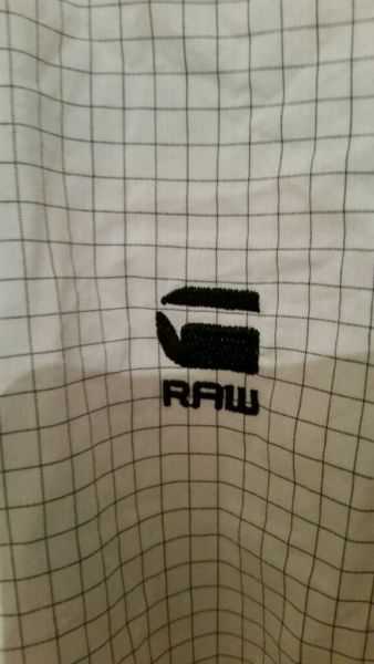 G STAR Hemd S Weiß Karriert RAW Slim Fit