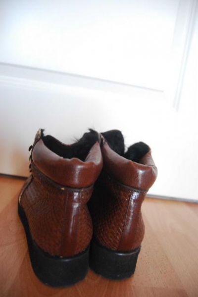 Leder Schnürstiefeletten Schuhe Trendi