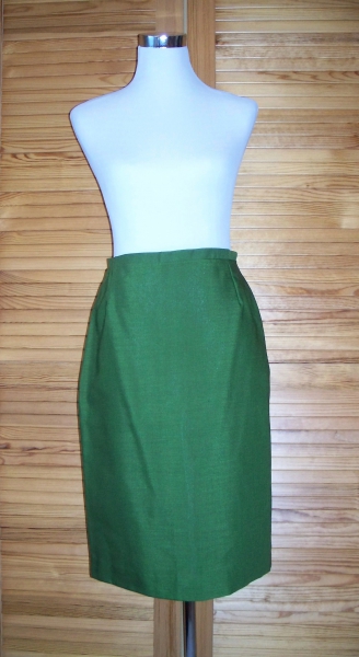 VINTAGE// Grüner Midirock (highwaist) von *Trevira 70/30* Gr. 34/ 36