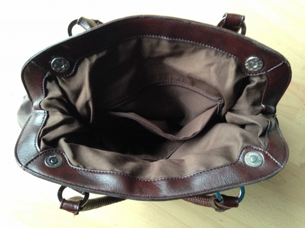 braune Handtasche, Umhängetasche