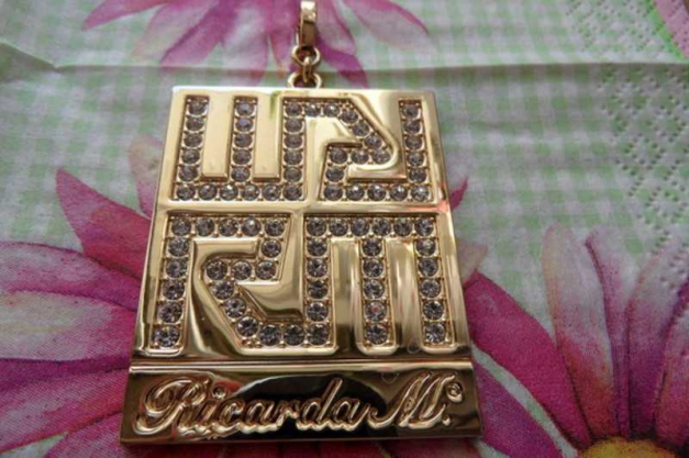 Vario Anhänger Ricarda M. gold *RAR * Neu