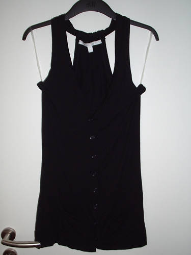 Weste Stoffweste Pullunder Schwarz XS 34/36