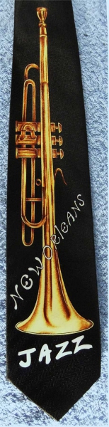 Herren-Krawatte mit Motiv und Aufschrift : New Orleans Jazz