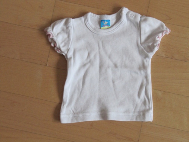 Weißes T-Shirt Pumpärmelchen topolino Gr.50/56