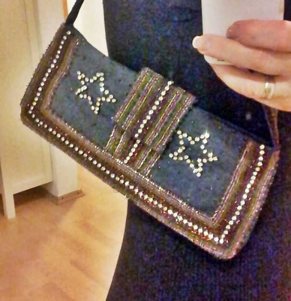 Wunderschöne vintage Steinchen Tasche Neu