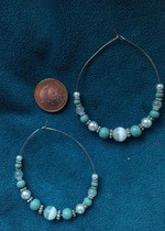 Schöne Sommerohrringe türkis Perlen