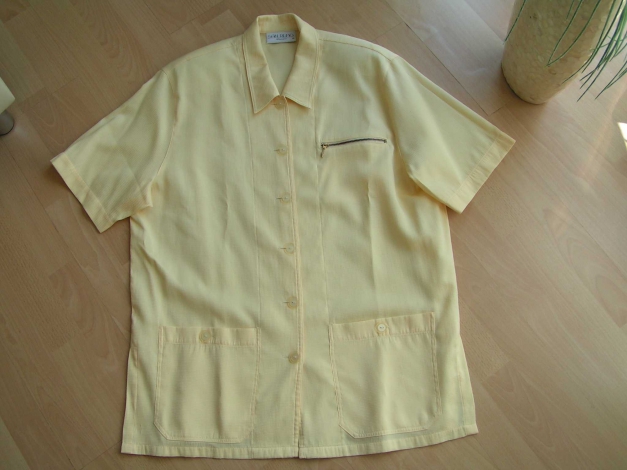San Remo Viskose Halbarm Bluse Gr.42 Gelb wie Neu