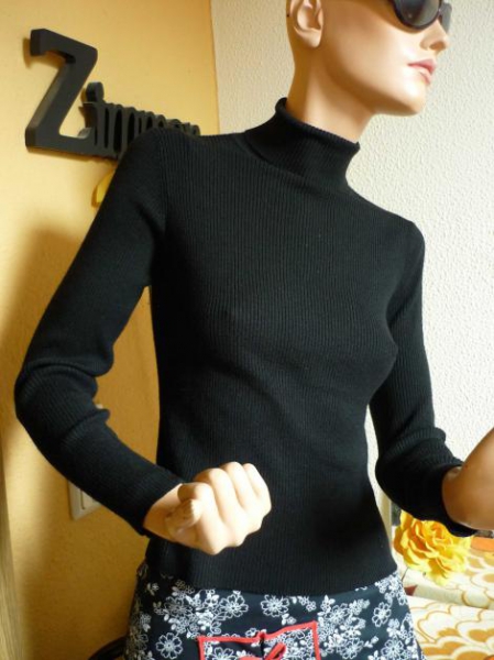 Rolli schwarz Gr.36 38 40 * Rollkragenpullover * Roebucks