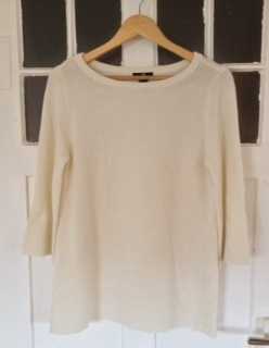 Weißer Strickpullover mit 3/4-Ärmeln von H&M