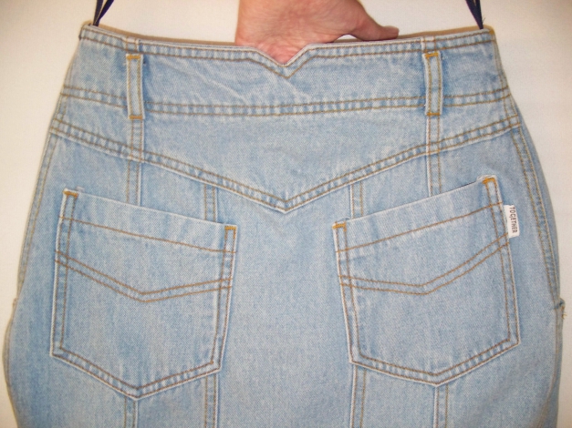 VINTAGE// Jeansrock hellblau (midi/ highwaist) von *Together*