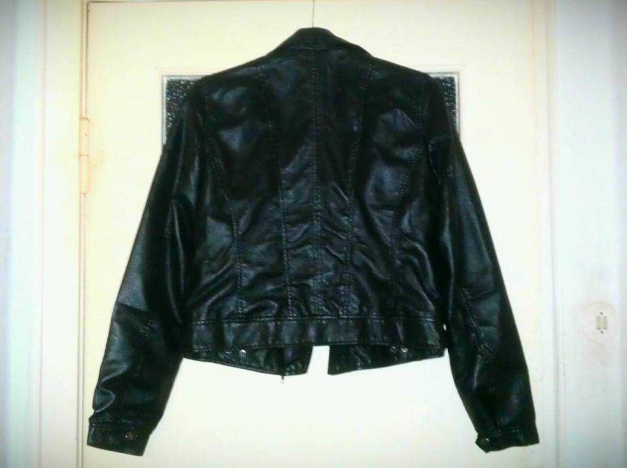 Bikerjacke Kunstleder Leo-Innenfutter Gr. 44