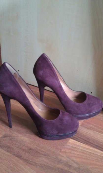 NEU! High Heels, Leder, braun