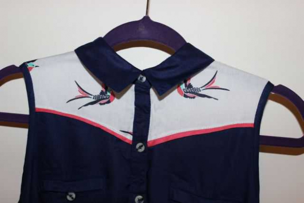 Süßes Hipster Hippie Vintage Kleid mit Schwalbe