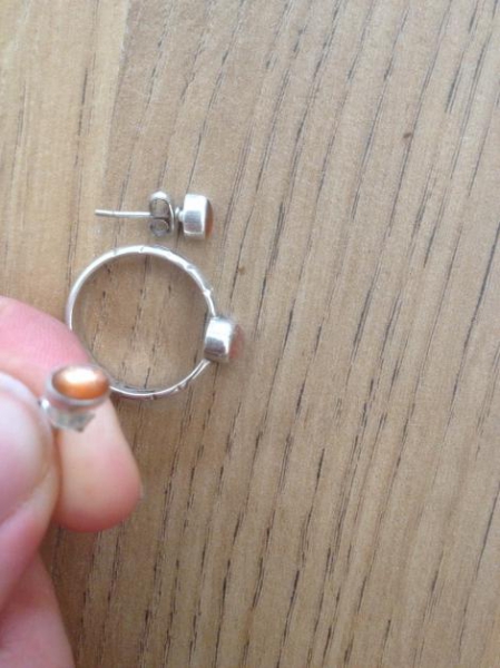 Silberohrringe mit Sonnenstein 