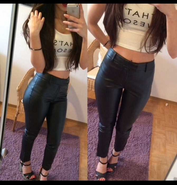 Zara Lederleggins Gr.36