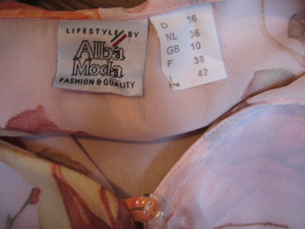 Chiffon Bluse mit Rüschen Gr. 36 / 38