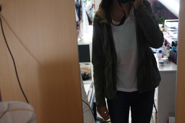 khaki Übergangs Parka