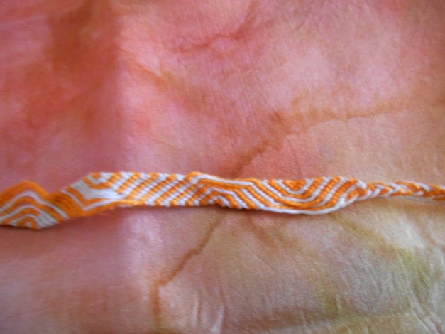 Armband | Freundschaftsarmband orange-weiß