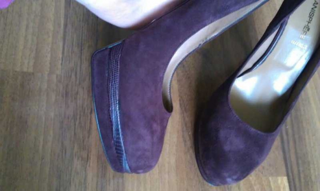 NEU! High Heels, Leder, braun