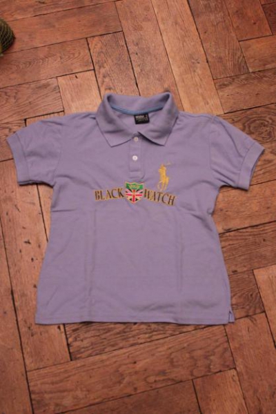 blaues fliederfarbenes Poloshirt von Ralph Lauren