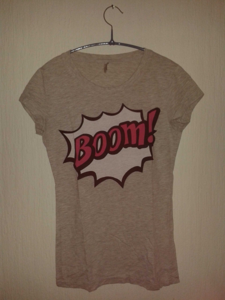 Comic T-Shirt BOOM Größe S